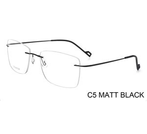 男性女性用眼鏡眼鏡,チタンフレームレス金属リムレス光学フレーム眼鏡 - Product Image 5