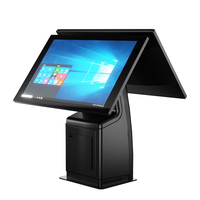 Nouveau Terminal de Point de Vente Tout-en-Un pour Ordinateur à Écran Tactile, avec Imprimante 58/80mm Intégrée, pour Caisse Enregistreuse de Bureau à Écran Double ou Simple
