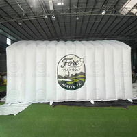 Simulateurs de golf Pop up tente gonflable pratique de club de golf portable tente d'air intérieur extérieur boîtier de simulateur de golf avec écran