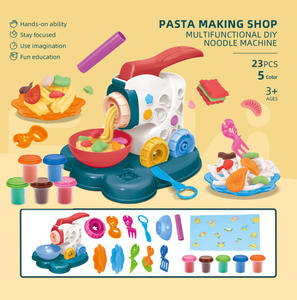 Set di giocattoli per pacchetto di macchine per spaghetti divertenti in argilla colorata fai-da-te Non tossico per la simulazione di puzzle per bambini utensili da cucina e cibo - Product Image 3