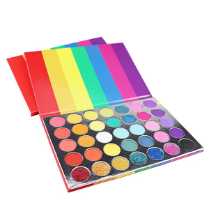 Paleta de sombras de ojos profesional de 35 colores al por mayor pigmentos en polvo con acabado brillante de cosméticos de marca privada de alta calidad para la oscuridad - Product Image 3