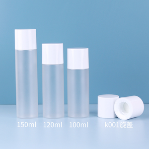 Bouteille cylindrique en PET transparent <span class=keywords><strong>de</strong></span> 8 oz à finition mate 24-410 avec couvercle à disque à Double paroi pour le <span class=keywords><strong>bain</strong></span> d'huile corporelle, bouteille d'emballage givrée - Product Image 1