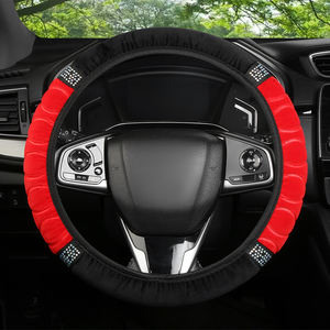 غطاء عجلة قيادة من الجلد الصناعي بأربعة أذرع من شينغج بسعر الجملة، يناسب جميع السيارات، إكسسوارات سيارات عالية الجودة، خدمة تصنيع حسب الطلب - Product Image 2