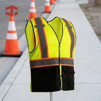 Gilet de travail haute visibilité en maille respirante JIADE pour hommes – Protection nocturne, idéal pour la construction et les chantiers, vêtement de sécurité extérieur personnalisé