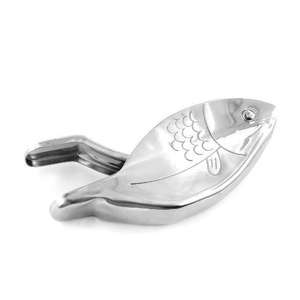 ที่บีบมะนาวสแตนเลสด้วยมือรูปทรงปลาแบบมือถืออุปกรณ์พีซีแบบพับได้สำหรับการกดและคั้นน้ำผัก - Product Image 5