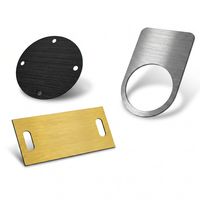 Étiquettes métalliques vierges personnalisées en acier inoxydable 304/316 et aluminium anodisé, plaques signalétiques gravées au laser, formes personnalisées, adhésif 3M