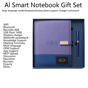 Taccuino in Pelle Intelligente AI - Stile Business Personalizzato con Stampa Serigrafica, <span class=keywords><strong>Regalo</strong></span> per Ufficio, Personale, Insegnanti, San Valentino - Product Image 1