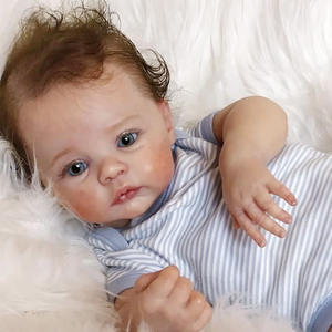 Muñeca <span class=keywords><strong>Reborn</strong></span> de 18 Pulgadas con Tono de Piel Realista, Simulación 3D de Alto Color, Cuerpo Completo de Silicona Vinílica, Muñecas <span class=keywords><strong>Reborn</strong></span> Realistas - Product Image 1