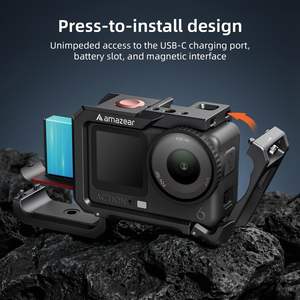 Carcasa de Aluminio Amazear Resistente a Impactos para DJI Osmo Action 6, Carcasa Multifuncional con Diseño Antiarañazos - Product Image 2