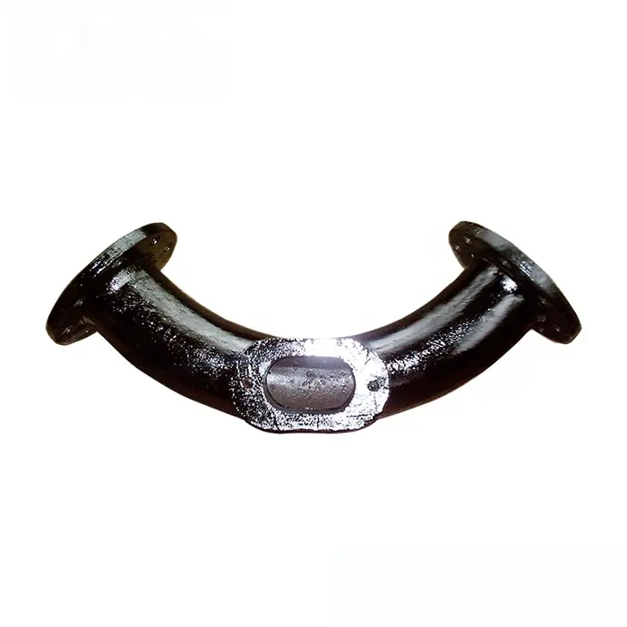 Ductile cast iron di double flanged long radius 90 degree bend with access