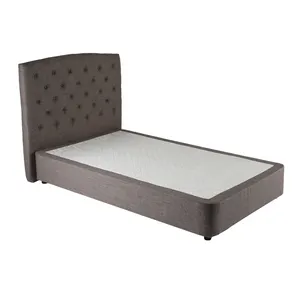 Luxury Easy Assembled king queen full size upholstered bed frame platform