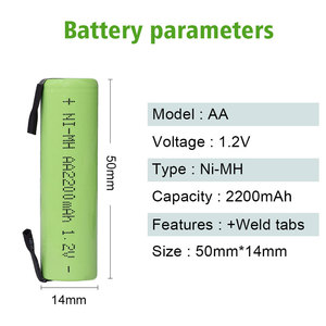 फिलिप्स इलेक्ट्रिक टूथब्रश शेवर के लिए वेल्डिंग टैब के साथ <span class=keywords><strong>1</strong></span>.<span class=keywords><strong>2V</strong></span> <span class=keywords><strong>AA</strong></span> रिचार्जेबल बैटरी <span class=keywords><strong>AA</strong></span> 2200mAh NiMH बैटरी - Product Image 5
