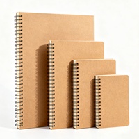 Cuaderno Personalizado A5 de Papel Kraft con Espiral, Cuaderno con Encuadernación de Hilo al por Mayor, Logotipo Personalizado, Material de Oficina y Escolar