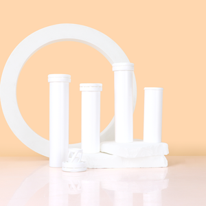 Tube en plastique pour comprimés effervescents de vitamine C PP, comprimés de lait, ou chewing-gum, avec couvercle déshydratant - Product Image 4
