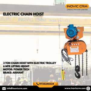 OEM Custom Built Electric Chain <b>Hoist</b> | IS Standard Industrial Lifting Equipment For Indsutrial Uses By Exporters - Product Image 4