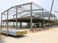 Structure de hangar en acier préfabriqué, bâtiments d'entrepôt en acier préfabriqués à grande portée