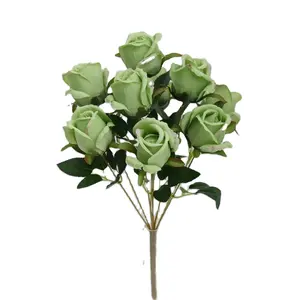 ウェディングデコレーションメーカーがバルクタイバラ造花繊細な外観のバラの花束を供給
