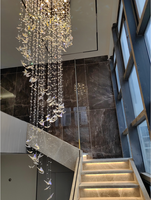 VEKO alibaba – lustre suspendu en cristal avec gouttes de pluie, grand lustre moderne en cristal ovale coloré