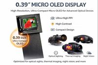 Módulo de Pantalla Micro OLED OLEDoS de 0.39 Pulgadas, 1024x768 XGA, 600 Nits, con Placa Controladora CVBS para Binoculares de Visión Nocturna