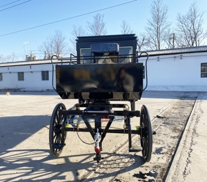 Latest Design Horse Drawn Funeral Hearse Coffin Buggy Motorcycle Funeral Cart Funeral Service Wagon - Product Image 5