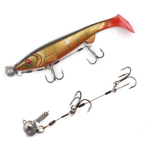 Hameçon triple en acier inoxydable avec tête plombée pour la pêche au <span class=keywords><strong>brochet</strong></span>, <span class=keywords><strong>fil</strong></span> de liaison pour leurres - Product Image 5