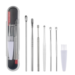 Stainless Steel Ear Pick 6-Piece Set Portable With Key Ring For Earwax Cleaning - Product Image 5