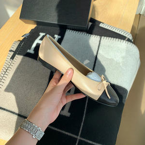 <span class=keywords><strong>Mocassins</strong></span> en cuir de vache pour femmes, ballerines plates, bout doux, semelle souple, cuir d'agneau respirant, à enfiler, nœud papillon - Product Image 4