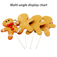 Décorations suspendues de Noël personnalisées en argile polymère PVC pain d'épice homme pendentif arbre de Noël décoration maison intérieur fête ornement