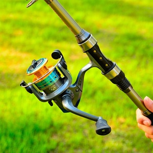 Kit complet de <span class=keywords><strong>moulinet</strong></span> de <span class=keywords><strong>canne</strong></span> à pêche <span class=keywords><strong>pour</strong></span> l'extérieur Mini 1.8m Combo Pesca Spinning Fishing Rod and Reel Combo Set - Product Image 4