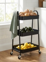 Chariot de rangement / Chariot de rangement roulant multi-niveaux / Convient pour cuisines, salles de bain, garages / Chariot de rangement