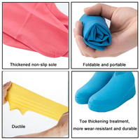 Bottes de pluie unisexes en gros, imperméables, pliables et réutilisables, couvre-chaussures antidérapants en latex imperméable