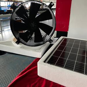 Ventilador de Pared Industrial de 24V con Energía Solar, Ventilador de Ventilación de Bajo Consumo para Invernaderos y Granjas Avícolas, Ventilador Solar SN201501 - Product Image 6