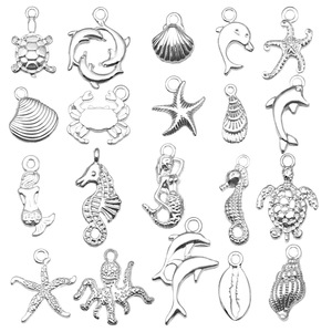 Ensemble de 20 pendentifs en alliage de la <span class=keywords><strong>série</strong></span> Océan, motifs hippocampe, étoile de mer, tortue, pour la création de boucles d'oreilles, bracelets, colliers, bijoux - Product Image 5