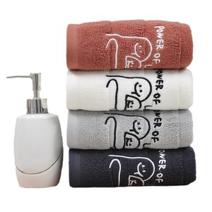 Toalla Bordada de Algodón Puro Kim Ryan, 34x75cm, Toalla Facial con Diseño Power Of Love para Uso en el Baño del Hogar - Product Image 5