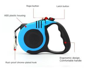 Tali Kekang Anjing Nylon untuk Anjing Kecil dan Sedang, Tali Anjing Otomatis Retractable untuk Perjalanan Luar Ruangan, Berjalan, Mendaki - Product Image 5