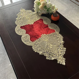 Jacquard phong cách ren thêu bảng runner hoa mẫu thêu tay Khăn trải bàn Mặt Dây Chuyền Tua tủ quần áo bảng RUNNERS - Product Image 3
