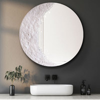 Miroir décoratif en forme de croissant de lune, miroir mural, miroir rond sans cadre