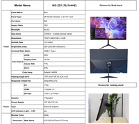 WANDONG nueva venta superior 21,5 23,8 27 pulgadas Monitor 1K 75Hz 100Hz 160 240Hz Monitor de Juegos de oficina