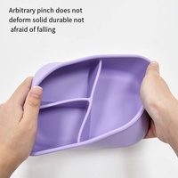 Boîte à lunch pour enfants d'école, qualité alimentaire, sans BPA, pliable, bento, couvercle étanche, respectueux de l'environnement, rectangulaire, en silicone, pour manger