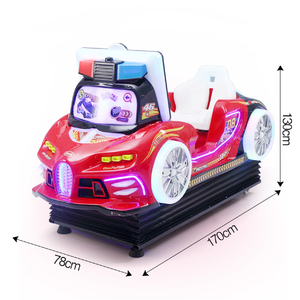 Nouveau produit phare : Voiture à bascule pour enfants en plastique, à monnayeur, jeu de course de simulation dynamique <span class=keywords><strong>Police</strong></span> vs. Voleur, garantie 1 an - Product Image 2