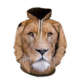 Deep <span class=keywords><strong>Plus</strong></span> Size Hommes Kid Vert <span class=keywords><strong>lion</strong></span> 3D Hoodies Unisexe 3d <span class=keywords><strong>tigre</strong></span> Loup Pull Over Hoodies Baseball Shirt - Product Image 5