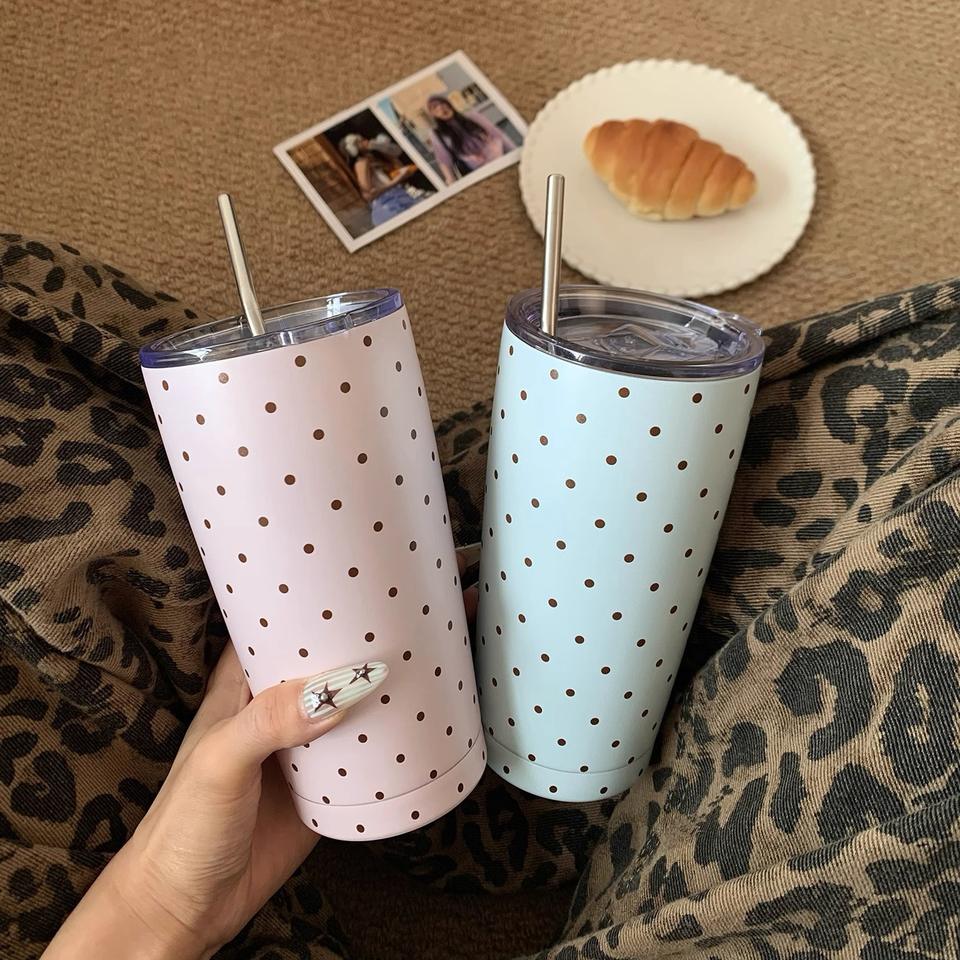 304 Stainless Steel Insulation Bottle Polka Dot Pattern Supports ...