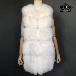 Gilet di pelliccia da donna cappotto invernale personalizzato da donna in vera pelliccia lungo inverno da donna in pelliccia di volpe in piumino/gilet - Product Image 4