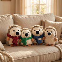 NOUVEAU Peluche hérisson porcupiné brodée, super douce, de haute qualité, unisexe, jouet réconfortant, animal en peluche du zoo, vente en gros
