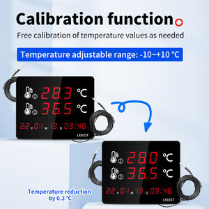 เทอร์โมมิเตอร์ดิจิตอลระดับมืออาชีพ LX935T-B หัววัดภายนอกคู่ ความยาวหัววัด 5 เมตร มาตรฐาน IP55 หน้าจอ LED ขนาดใหญ่ <span class=keywords><strong>ส</strong></span>ำหรับสระว่ายน้ำ ซาวน่า ตู้ปลา และใช้ในบ้าน - Product Image 6