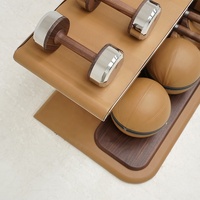 Kit de fitness multi-pièces haut de gamme : ensembles d'haltères, de barres et de kettlebells en bois, acier inoxydable et cuir pour usage domestique et commercial en salle de sport