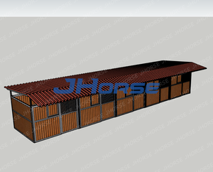 Tiêu chuẩn Châu Âu nhúng nóng mạ kẽm ngựa ổn định dễ dàng cài đặt prefab quầy hàng ngoài trời ổn định với mái thép - Product Image 6