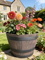 Pot de fleurs en plastique imitation bois, taille King Size, pour plantes vertes, grand pot à bonsaï, grand pot de fleurs en plastique