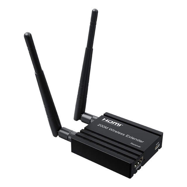 200m Wireless HD Extender with One TX to Four RX Metal 1080p Resolution Stereo Video VGA Output 5V Input 5m Range