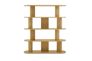 Estante de exhibición de biblioteca de madera maciza nórdica contra la pared sala de estar piso de oficina estante de artículos diseño personalización estanterías abiertas - Product Image 2